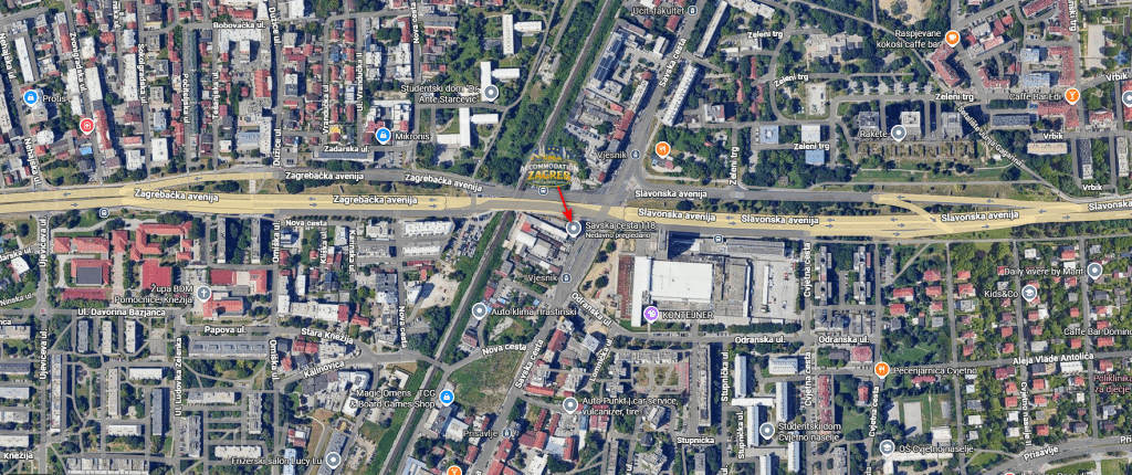Accommodatio Zagreb map